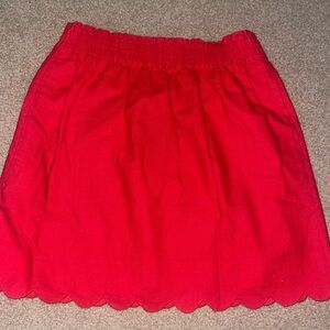 Red J. Crew skirt